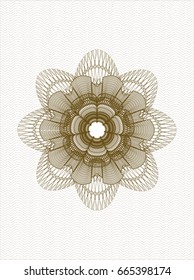 Brown money style emblem or rosette
