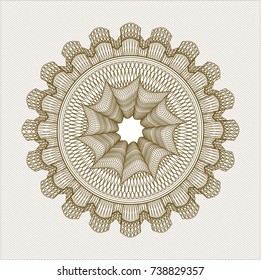 Brown money style emblem or rosette