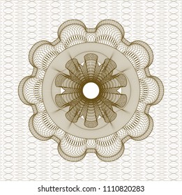 Brown money style rosette
