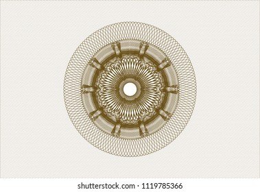 Brown money style rosette