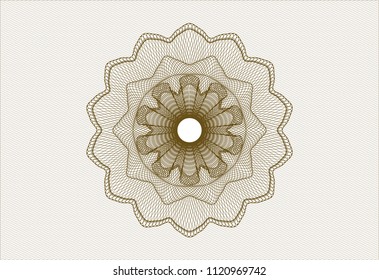 Brown money style rosette