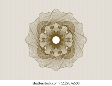 Brown money style rosette