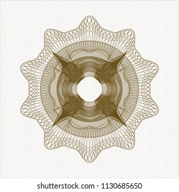 Brown money style rosette