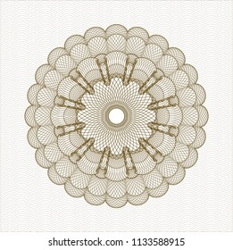 Brown money style rosette