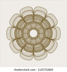 Brown money style rosette
