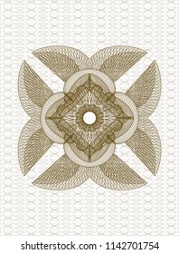 Brown money style rosette