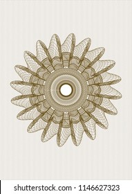 Brown money style rosette