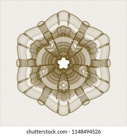 Brown money style rosette