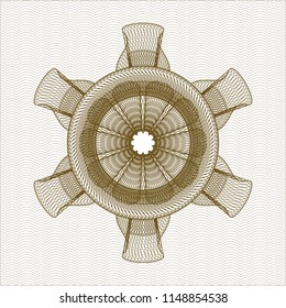 Brown money style rosette