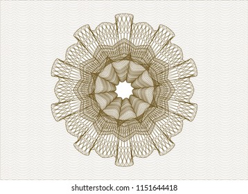 Brown money style rosette