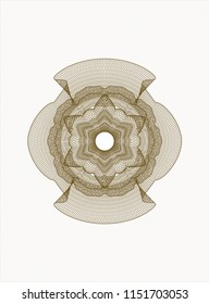 Brown money style rosette