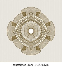 Brown money style rosette