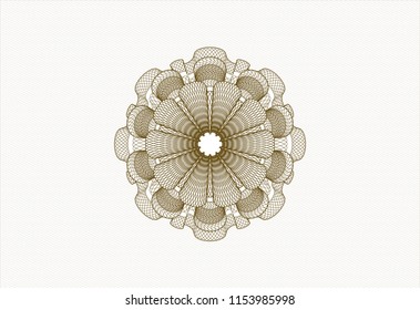 Brown money style rosette