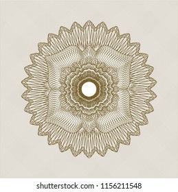Brown money style rosette
