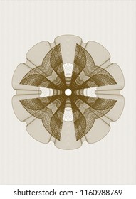 Brown money style rosette