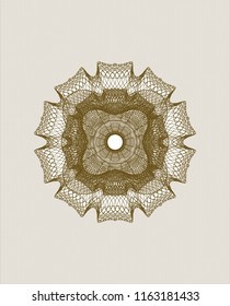 Brown money style rosette
