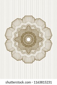 Brown money style rosette