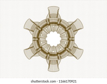 Brown money style rosette