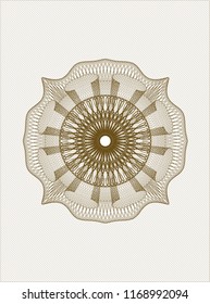 Brown money style rosette