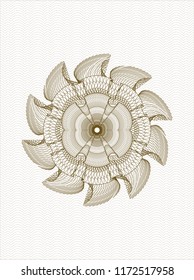 Brown money style rosette