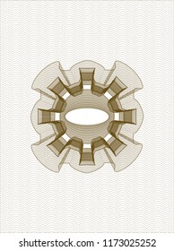 Brown money style rosette
