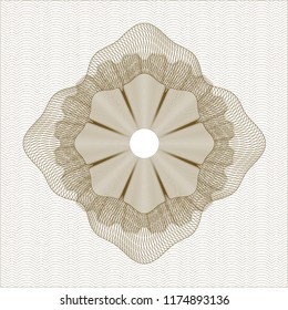 Brown money style rosette