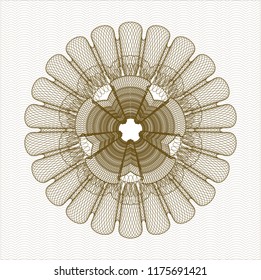 Brown money style rosette