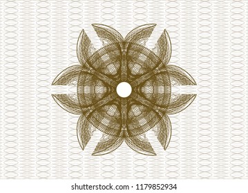 Brown money style rosette