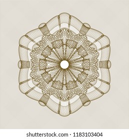 Brown money style rosette
