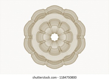 Brown money style rosette