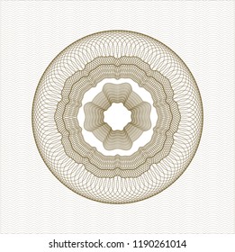 Brown money style rosette