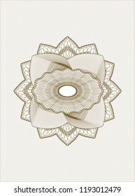 Brown money style rosette