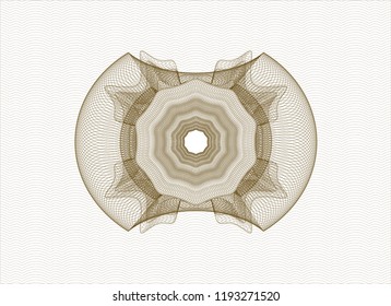 Brown money style rosette