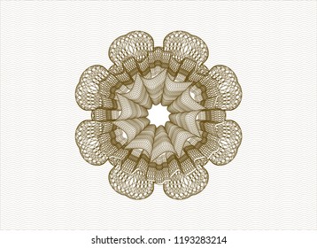 Brown money style rosette