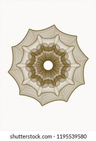 Brown money style rosette