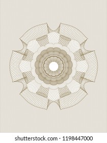 Brown money style rosette