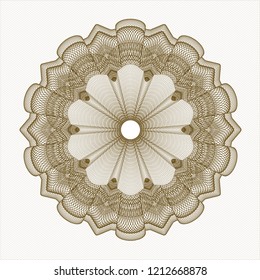 Brown money style rosette