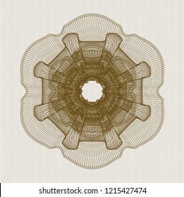 Brown money style rosette