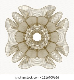 Brown money style rosette