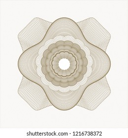 Brown money style rosette