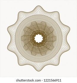 Brown money style rosette