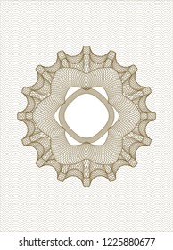 Brown money style rosette