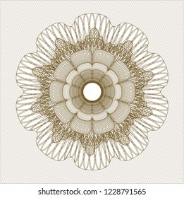 Brown money style rosette