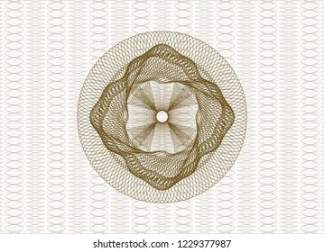 Brown money style rosette