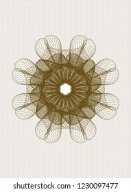 Brown money style rosette