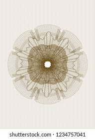 Brown money style rosette