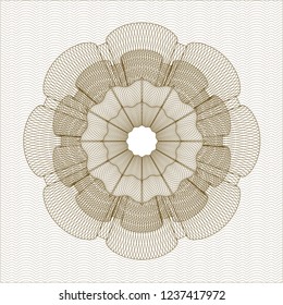 Brown money style rosette