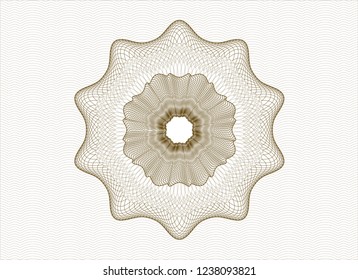 Brown money style rosette