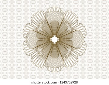 Brown money style rosette