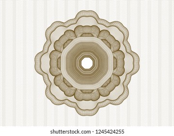 Brown money style rosette